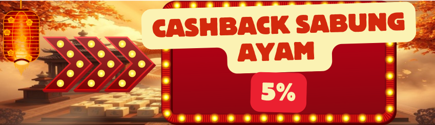 Cashback sabung ayam 5% setiap senin