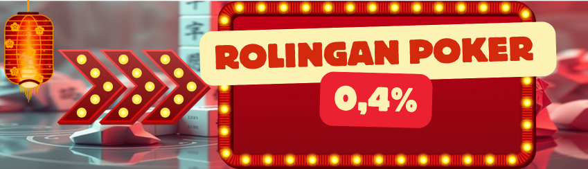 Komisi poker 0,4% setiap senin