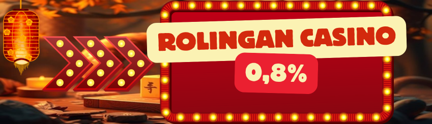 Komisi casino 0,8% setiap senin
